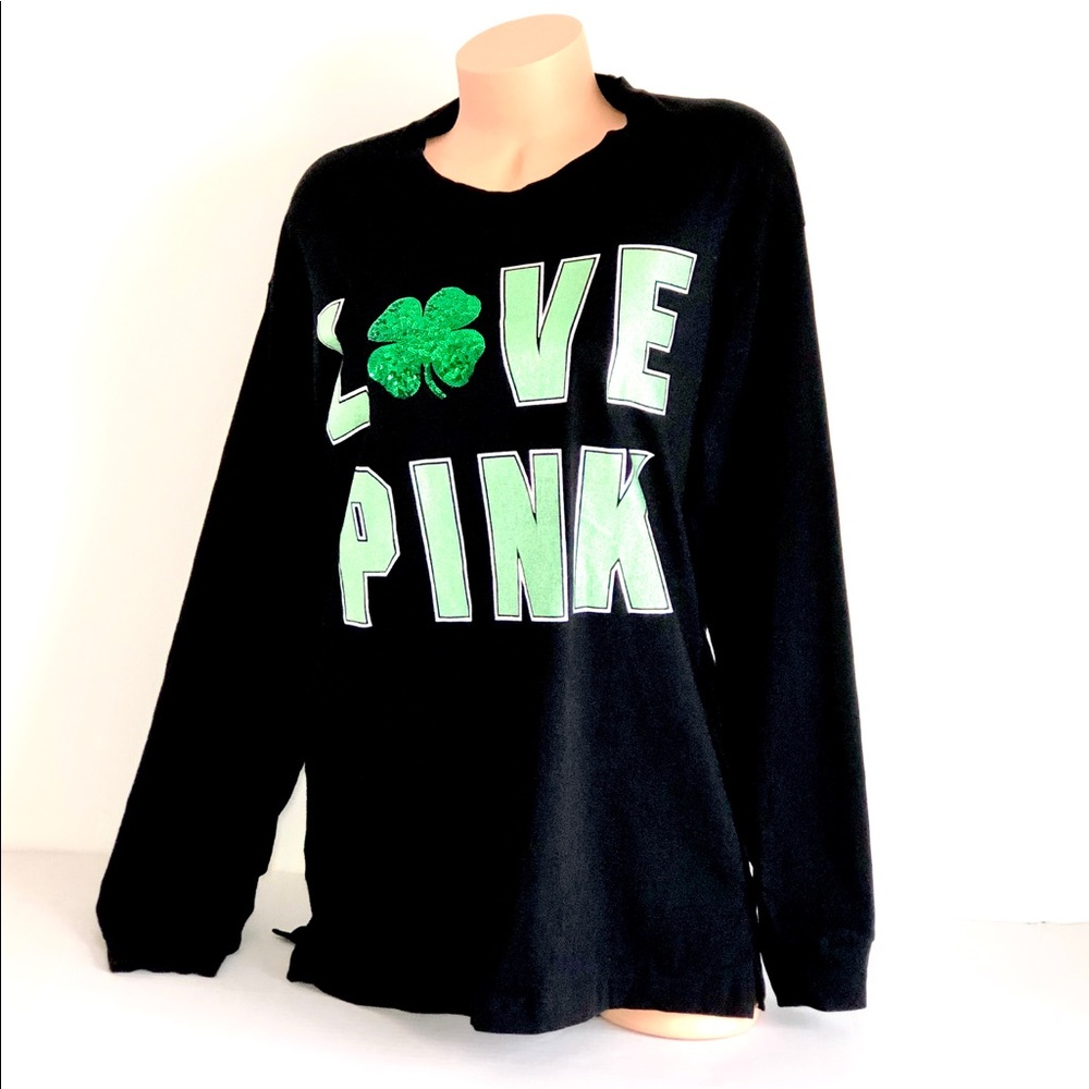 PINK Victoria’s Secret Shamrock ☘️ T-shirt Tee M